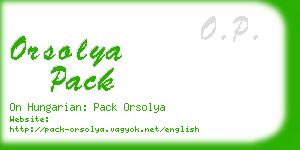 orsolya pack business card